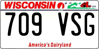 WI license plate 709VSG