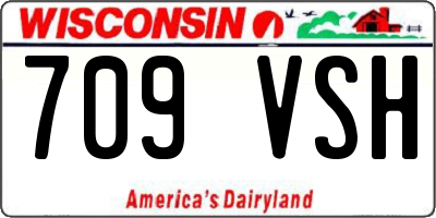 WI license plate 709VSH