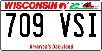 WI license plate 709VSI