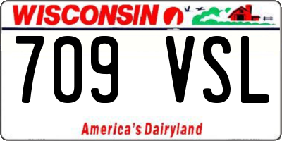 WI license plate 709VSL