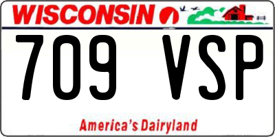 WI license plate 709VSP