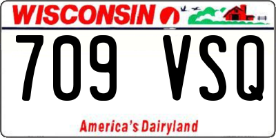 WI license plate 709VSQ