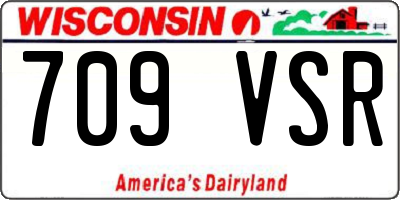 WI license plate 709VSR