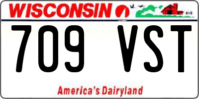 WI license plate 709VST