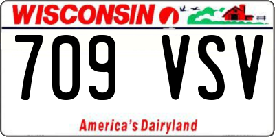 WI license plate 709VSV