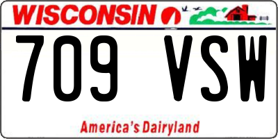 WI license plate 709VSW