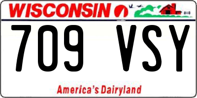 WI license plate 709VSY