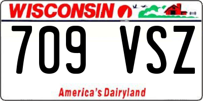 WI license plate 709VSZ