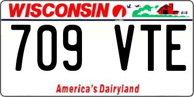 WI license plate 709VTE