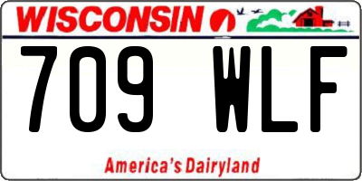 WI license plate 709WLF