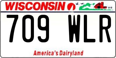 WI license plate 709WLR