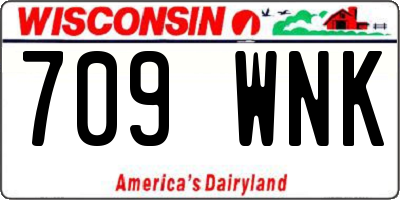 WI license plate 709WNK
