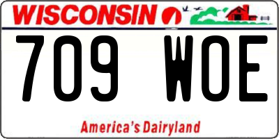 WI license plate 709WOE