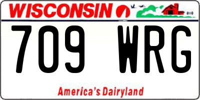 WI license plate 709WRG