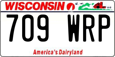 WI license plate 709WRP