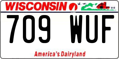 WI license plate 709WUF