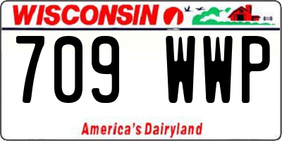 WI license plate 709WWP