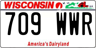 WI license plate 709WWR