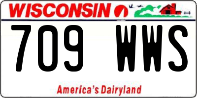 WI license plate 709WWS