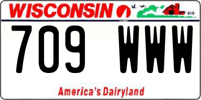 WI license plate 709WWW