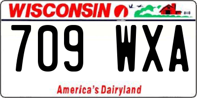WI license plate 709WXA