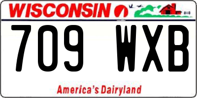 WI license plate 709WXB