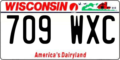 WI license plate 709WXC