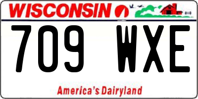 WI license plate 709WXE