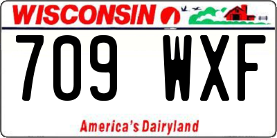 WI license plate 709WXF