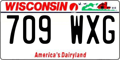 WI license plate 709WXG