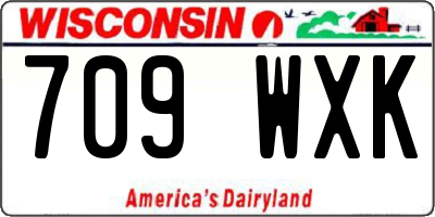 WI license plate 709WXK