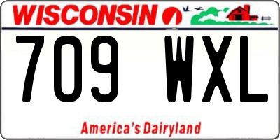 WI license plate 709WXL