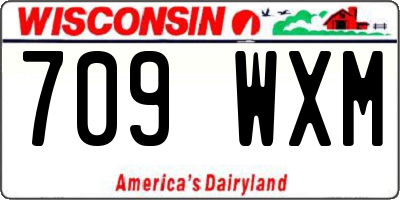 WI license plate 709WXM