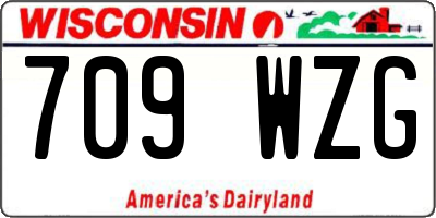 WI license plate 709WZG