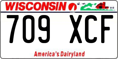 WI license plate 709XCF