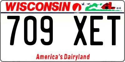 WI license plate 709XET