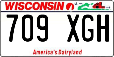 WI license plate 709XGH