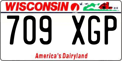 WI license plate 709XGP