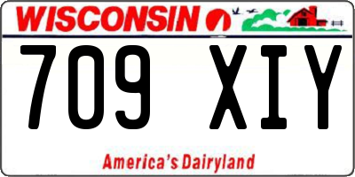 WI license plate 709XIY