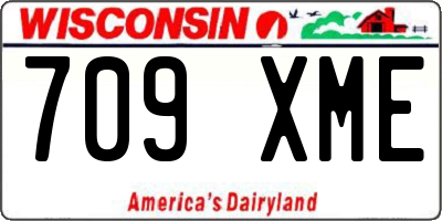 WI license plate 709XME