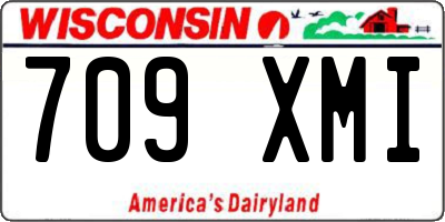 WI license plate 709XMI