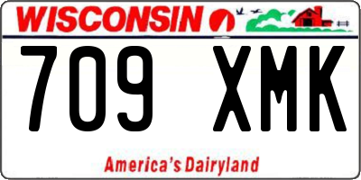 WI license plate 709XMK