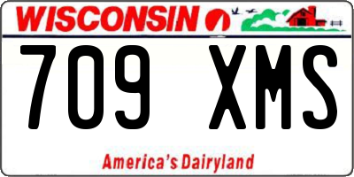WI license plate 709XMS