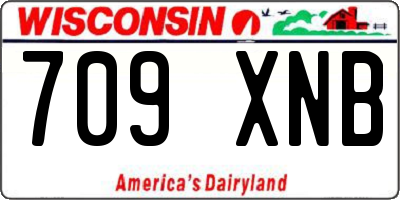 WI license plate 709XNB