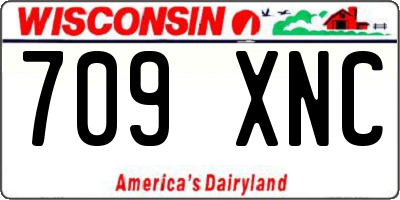WI license plate 709XNC