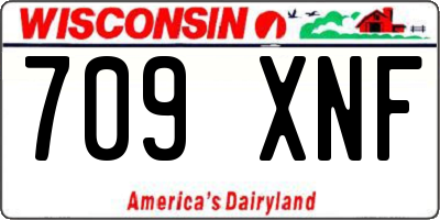 WI license plate 709XNF