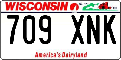 WI license plate 709XNK