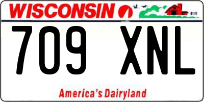 WI license plate 709XNL