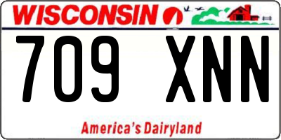 WI license plate 709XNN