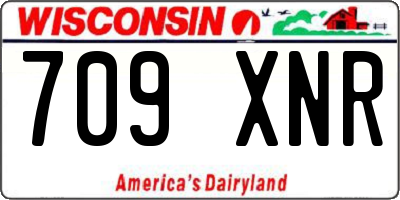 WI license plate 709XNR
